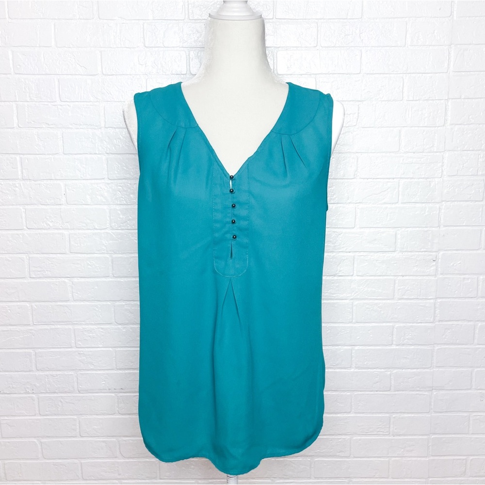 Daniel Rainn Sleeveless V-Neck Blouse Size Small